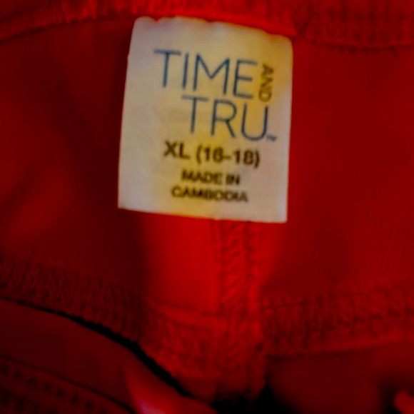 Time and tru Coral jegging capris. Super comfy and cute ❤️ Sz XL NWOT - Picture 3 of 6